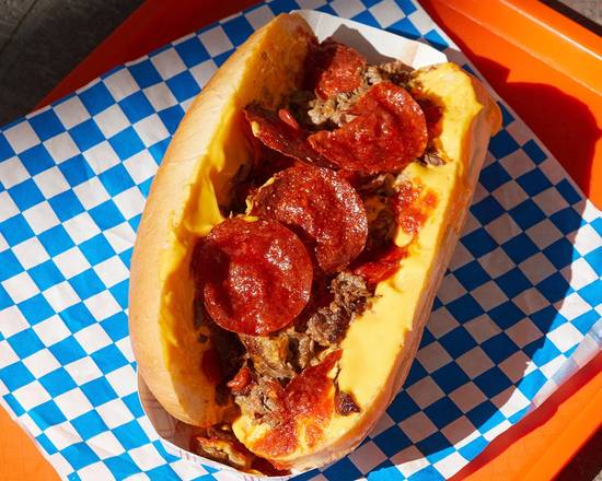 Order Pepperoni Cheesesteak food online from Juicy's Cheesesteaks store, Fort Worth on bringmethat.com
