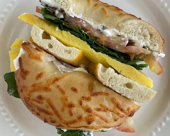 Order Greek Eggel Sandwich food online from Seize The Bagel store, Vancouver on bringmethat.com