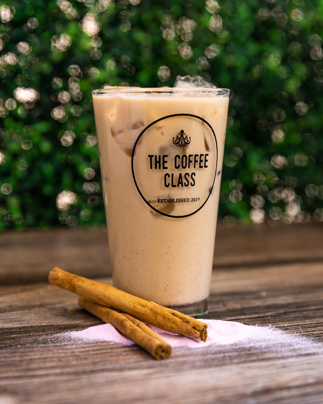 Order Maple Taro Latte (Iced) - # food online from The Coffee Class store, Las Vegas on bringmethat.com