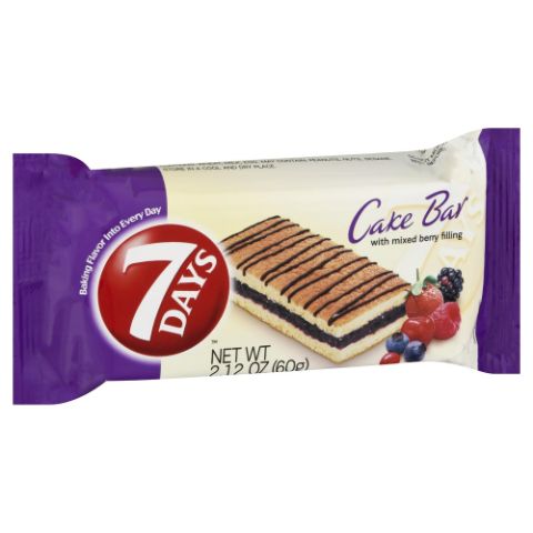 Order 7 Days Cake Bar Mixed Berry 2.12oz food online from 7-Eleven store, Glenview on bringmethat.com