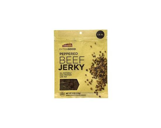 Order ExtraMile Pepper Beef Jerky 4oz food online from Extra Mile 2004 store, Garden Grove on bringmethat.com