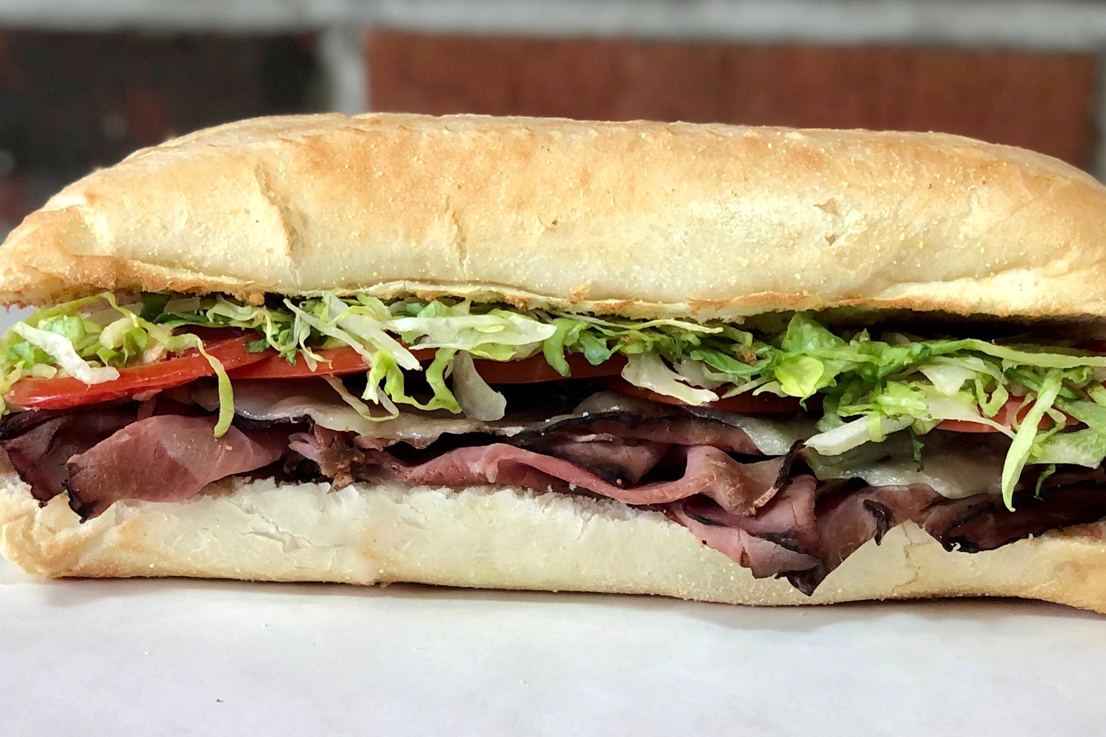 Order Large Roast Beef Sub Sandwich food online from Stack Subs store, Lakewood on bringmethat.com
