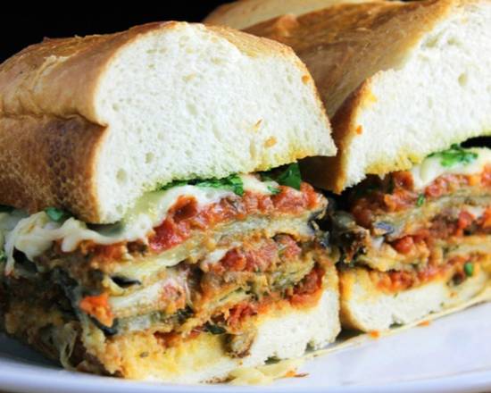 Order Veal, Chicken or Eggplant Parmesan Sub food online from Quadro Pizza store, Nashville on bringmethat.com
