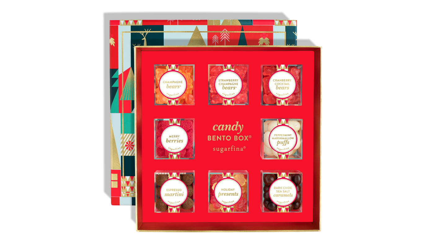 Order Happy Holidays 8 Piece Candy Bento Box® food online from Sugarfina store, Culver City on bringmethat.com