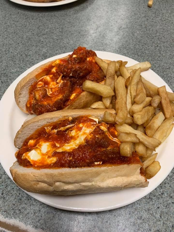 Order Chicken Parm Sub & fries food online from Granite Street Cafe store, Quincy on bringmethat.com