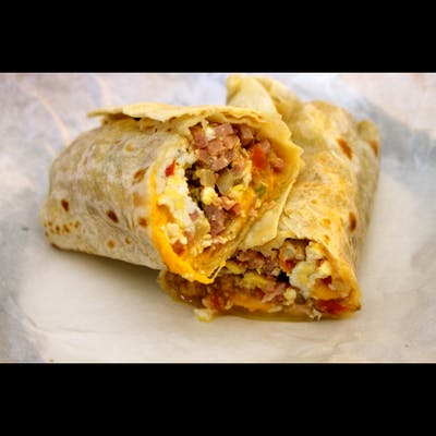 Order Breakfast Burrito food online from Newport Quik Stop Cafe store, San Diego on bringmethat.com