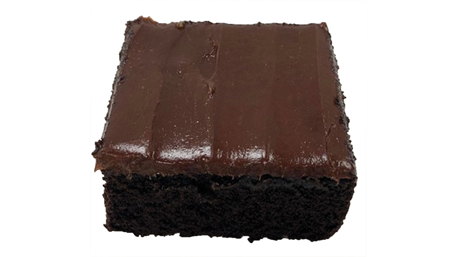 Order Hand Decorated Chocolate Fudge Cake Square, 6 oz. food online from Lucky California store, San Francisco on bringmethat.com
