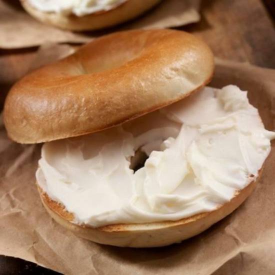 Order #1 Bagel & Cream cheese food online from Henry's House Of Coffee store, San Francisco on bringmethat.com