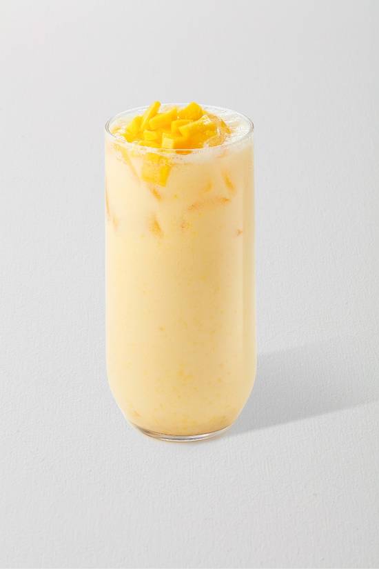 Order Mango Green Milk Tea food online from Sunright Tea Studio store, Sunnyvale on bringmethat.com