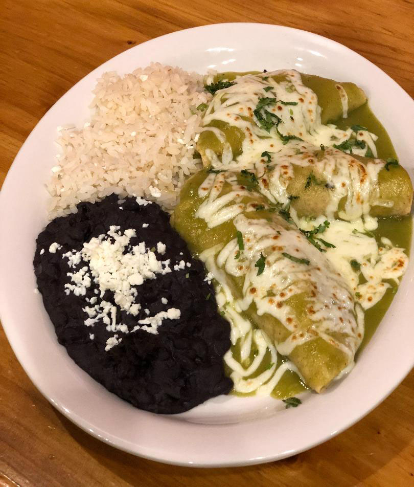 Order Enchiladas Verdes Entree food online from Mexican Republic store, Forest Park on bringmethat.com