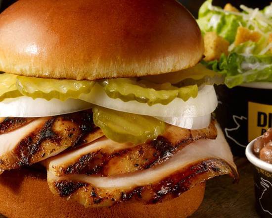 Order Marinated Chicken Breast Sandwich Plate food online from Dickey'S Barbecue Pit store, Las Vegas on bringmethat.com