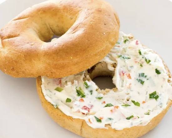 Order Bagel with Veggie Cheese food online from Cafe On Main store, Woodbridge Township on bringmethat.com