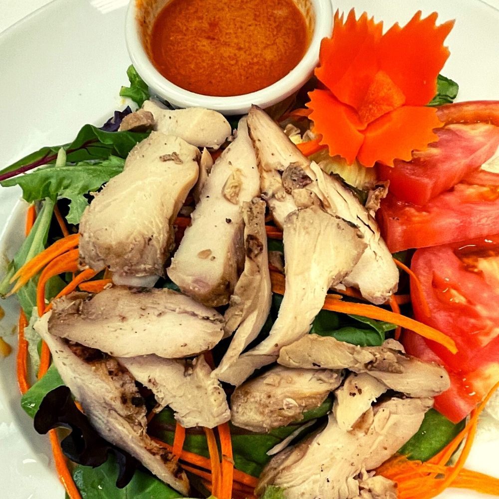 Order Ploy's Grilled Chicken Salad food online from Ploy Thai Cuisine store, The Woodlands on bringmethat.com