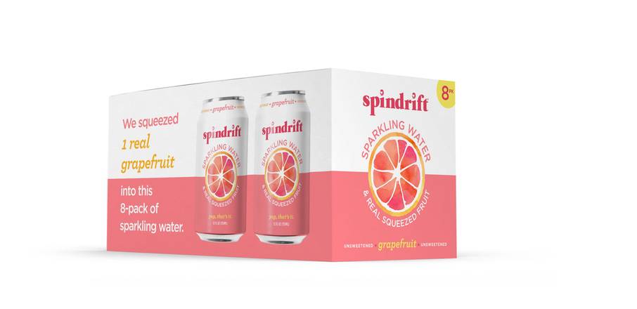 Order Spindrift Sparkling Water 8 Pack, Grapefruit, 12 OZ Cans food online from CVS store, FLORISSANT on bringmethat.com
