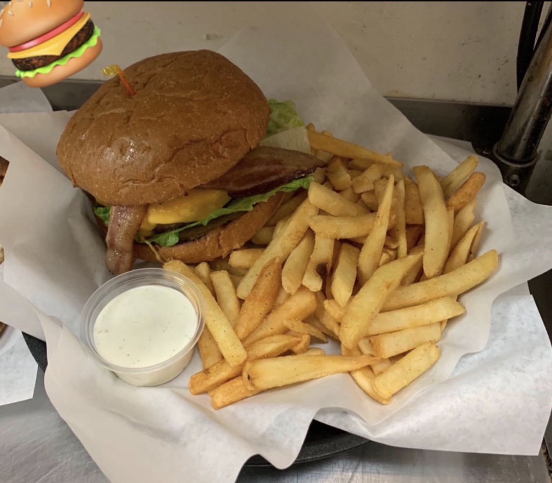 Order Bacon Burger food online from Chino Hills Brewing Co store, Chino Hills on bringmethat.com