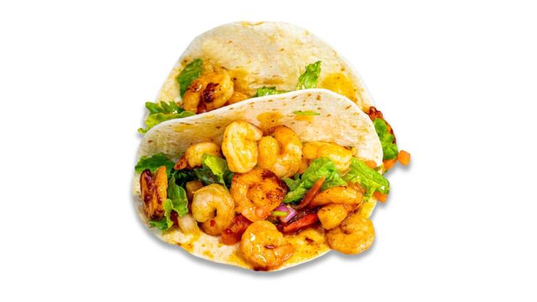 Order SWEET CHILI SHRIMP TACOS (3) food online from Bubbakoo's Burritos store, Toms River on bringmethat.com