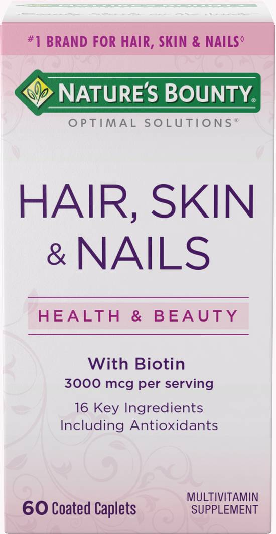 Order Nature's Bounty Hair Skin & Nails Caplets (60 ct) food online from Rite Aid store, Palm Desert on bringmethat.com