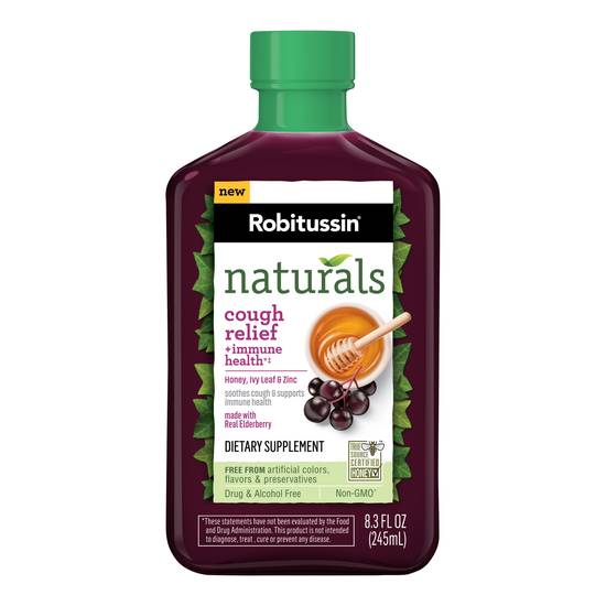 Order Robitussin Naturals Cough Relief and Immune Health Syrup with Honey, Ivy Leaf and Zinc (8.3 oz) food online from Rite Aid store, NORTH CHILI on bringmethat.com