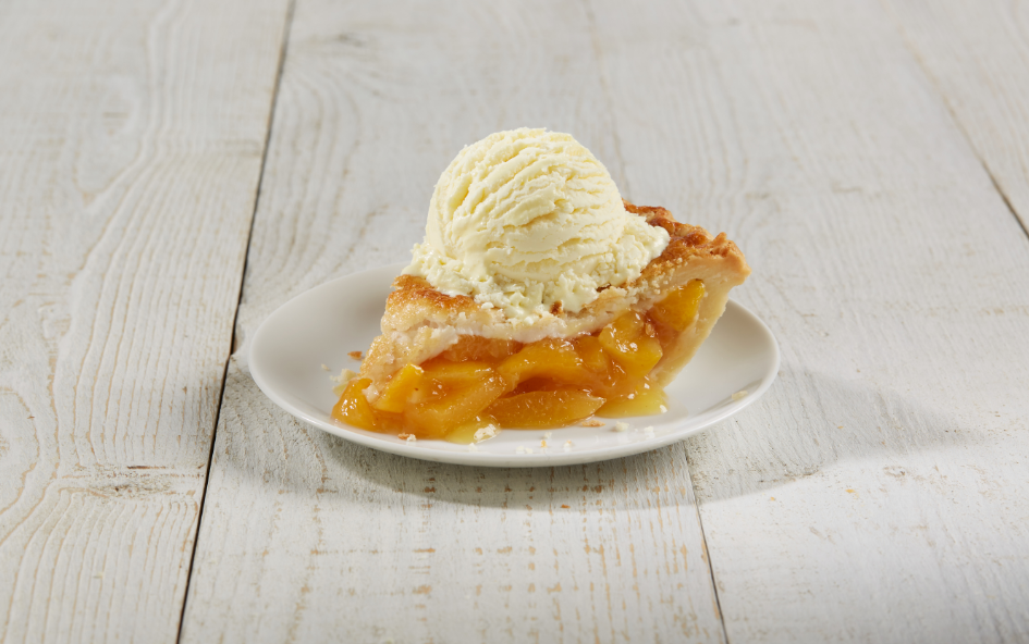 Order Peach Pie Slice food online from Marie Callender's store, Monterey Park on bringmethat.com