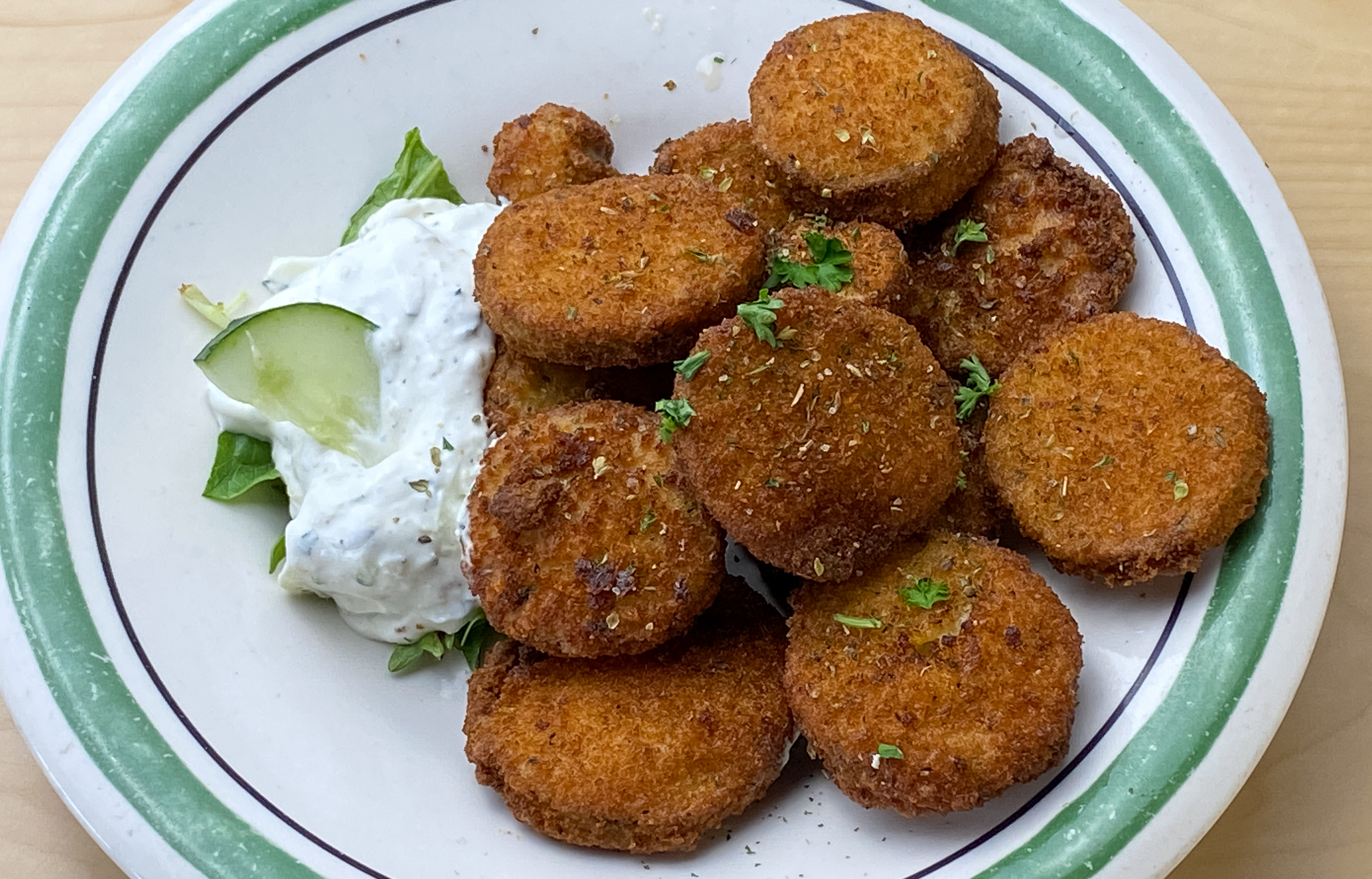 Order Fried Zucchini food online from Mina And Dimi Greek House store, San Antonio on bringmethat.com