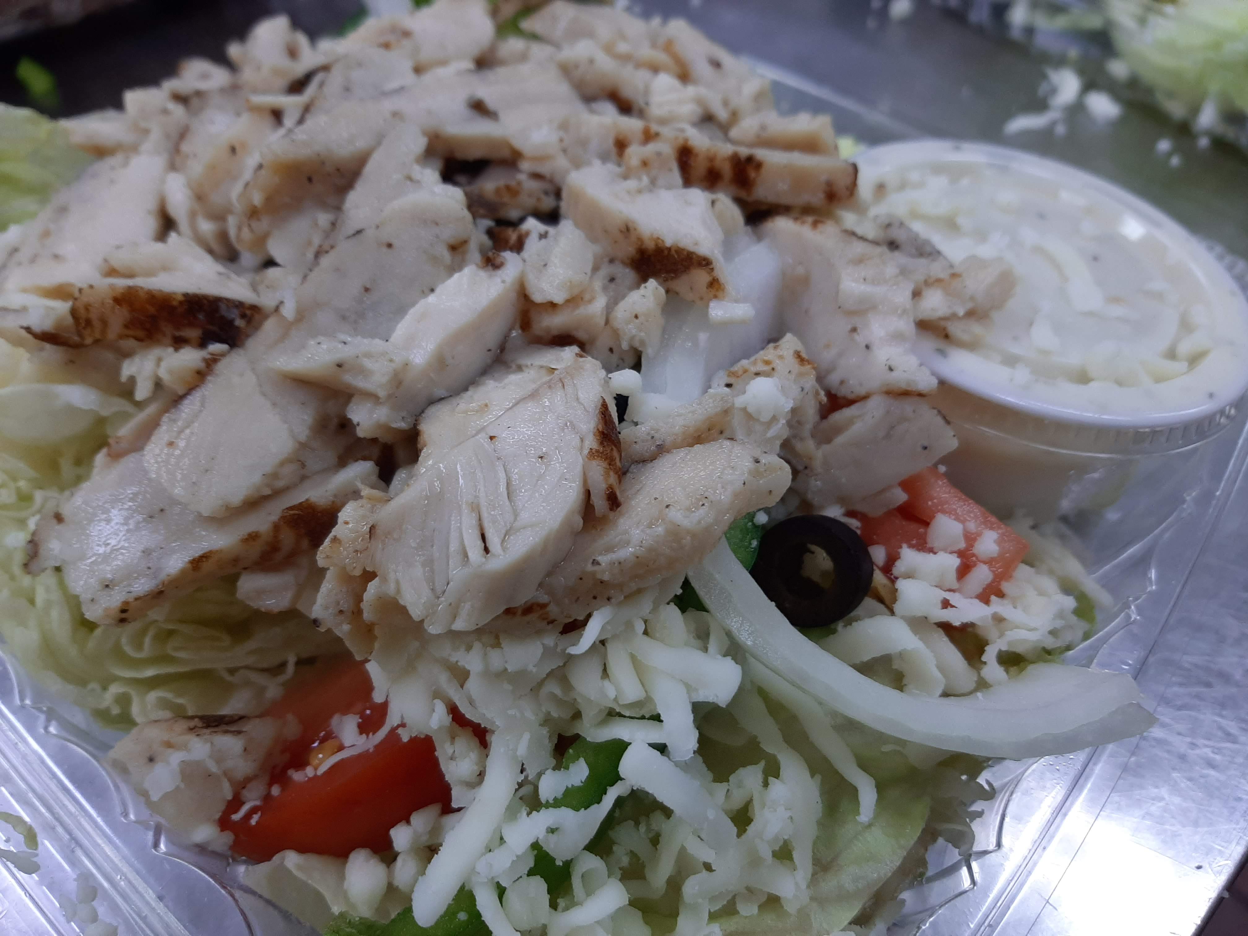 Order Chicken Salad food online from Mr. Pizza and The Burrito Joint store, Ann Arbor on bringmethat.com