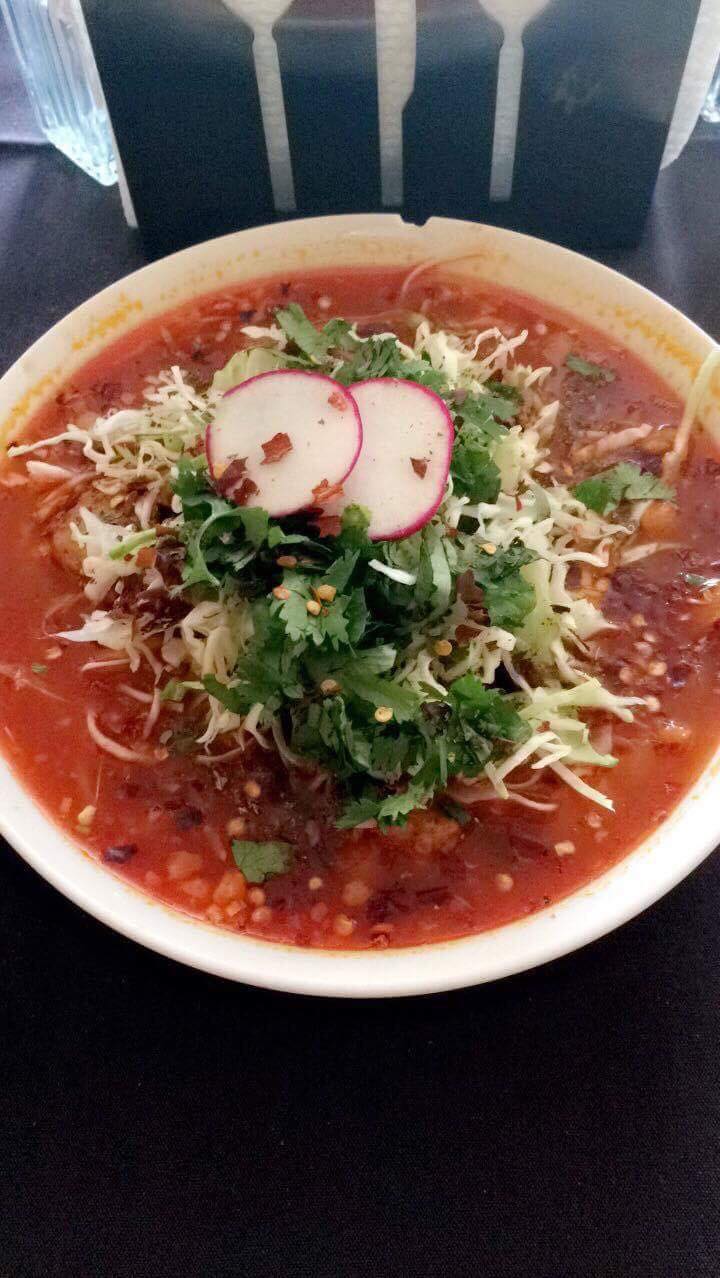 Order Pozole Rojo food online from Gayosso's Mexican Food store, Phoenix on bringmethat.com