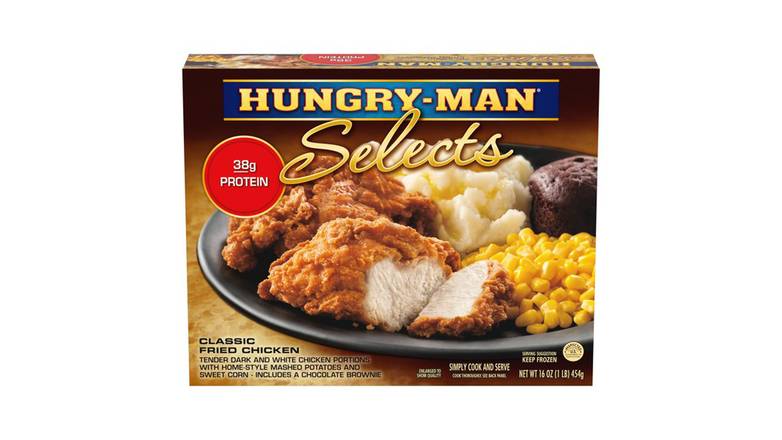Order Hungry Man Selects Classic Fried Chicken Frozen Meal food online from Star Variety store, Cambridge on bringmethat.com