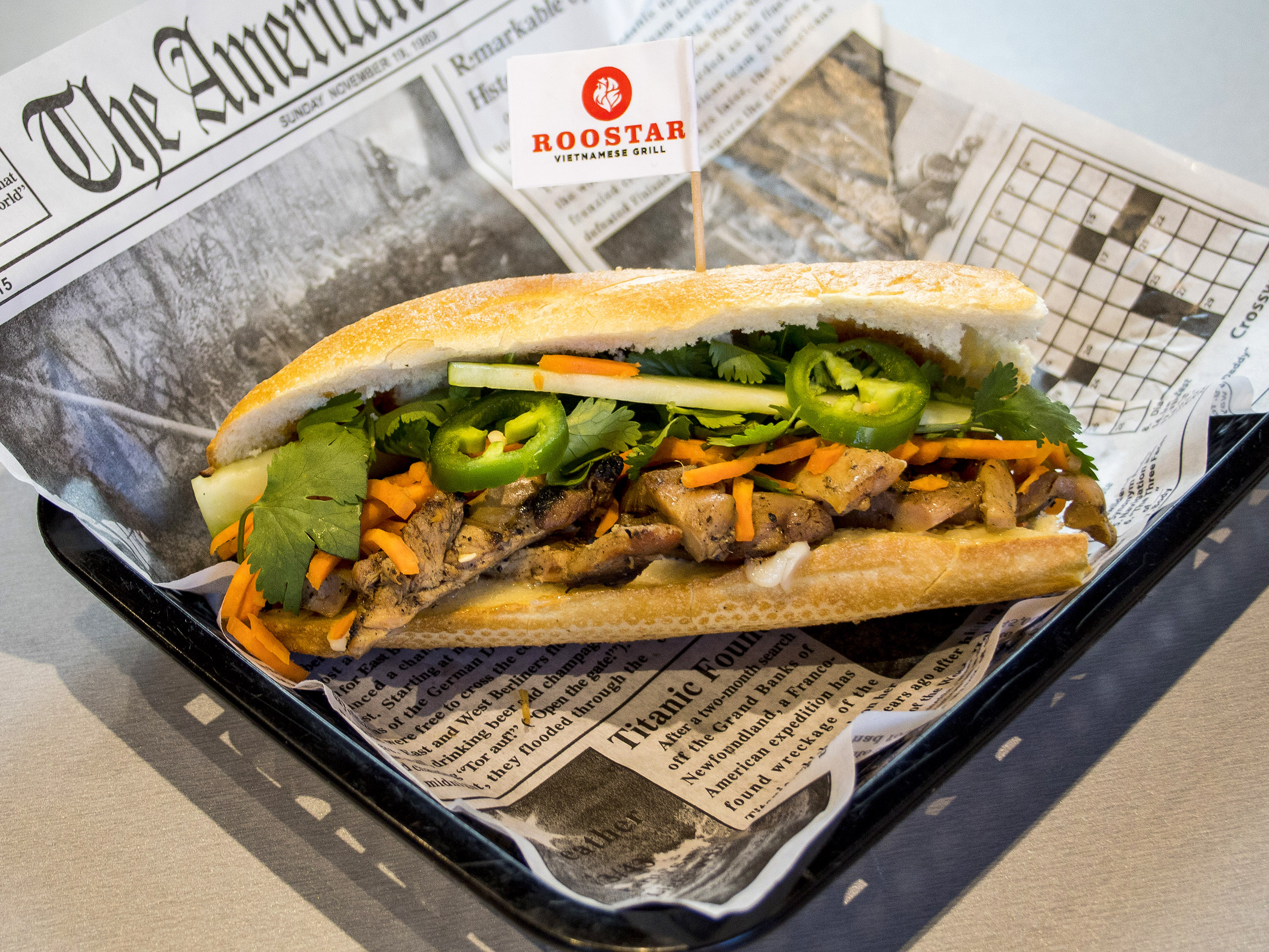 Order Grilled Chicken Banh Mi food online from Roostar Vietnamese Grill store, Houston on bringmethat.com