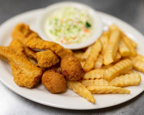 Order 3 pc Catfish Strips food online from Cordova Catfish Place And More store, Memphis on bringmethat.com