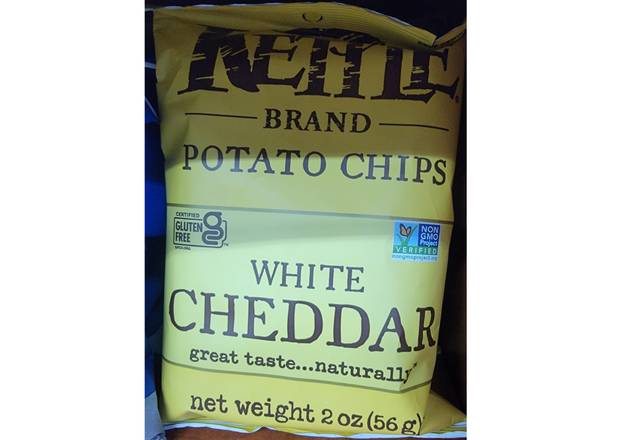 Order KETTLE COOKED white Cheddar (small) food online from Hub Market & Deli store, San Diego on bringmethat.com