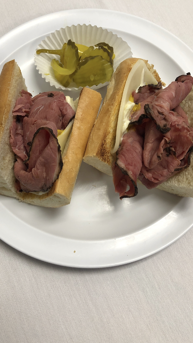 Order 28. Pastrami and Provolone Sandwich food online from Garden Deli store, Garden Grove on bringmethat.com