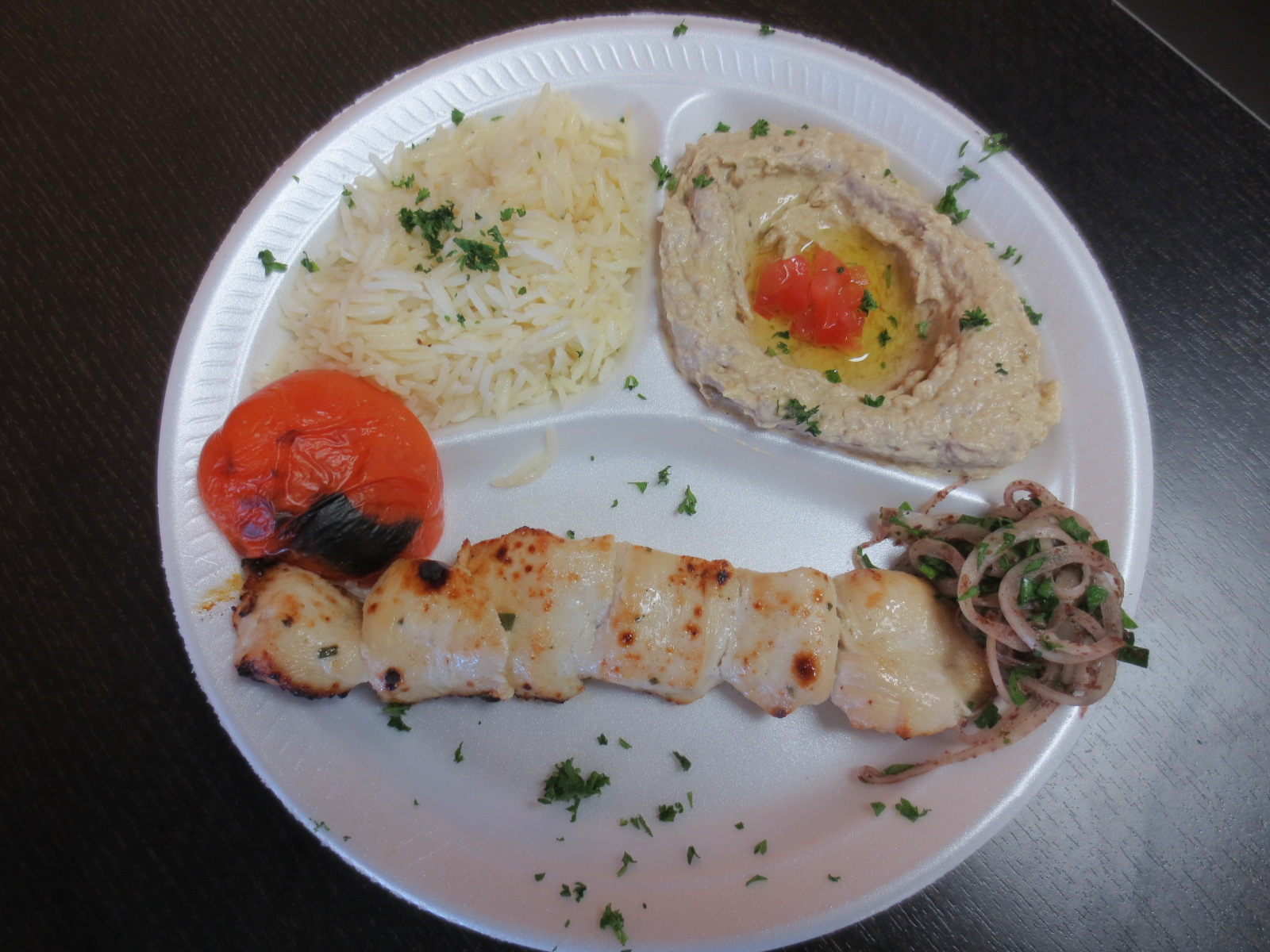 Order Shish Tawook Plate food online from Alcazar Fresh Mediterranean Food store, Sherman Oaks on bringmethat.com