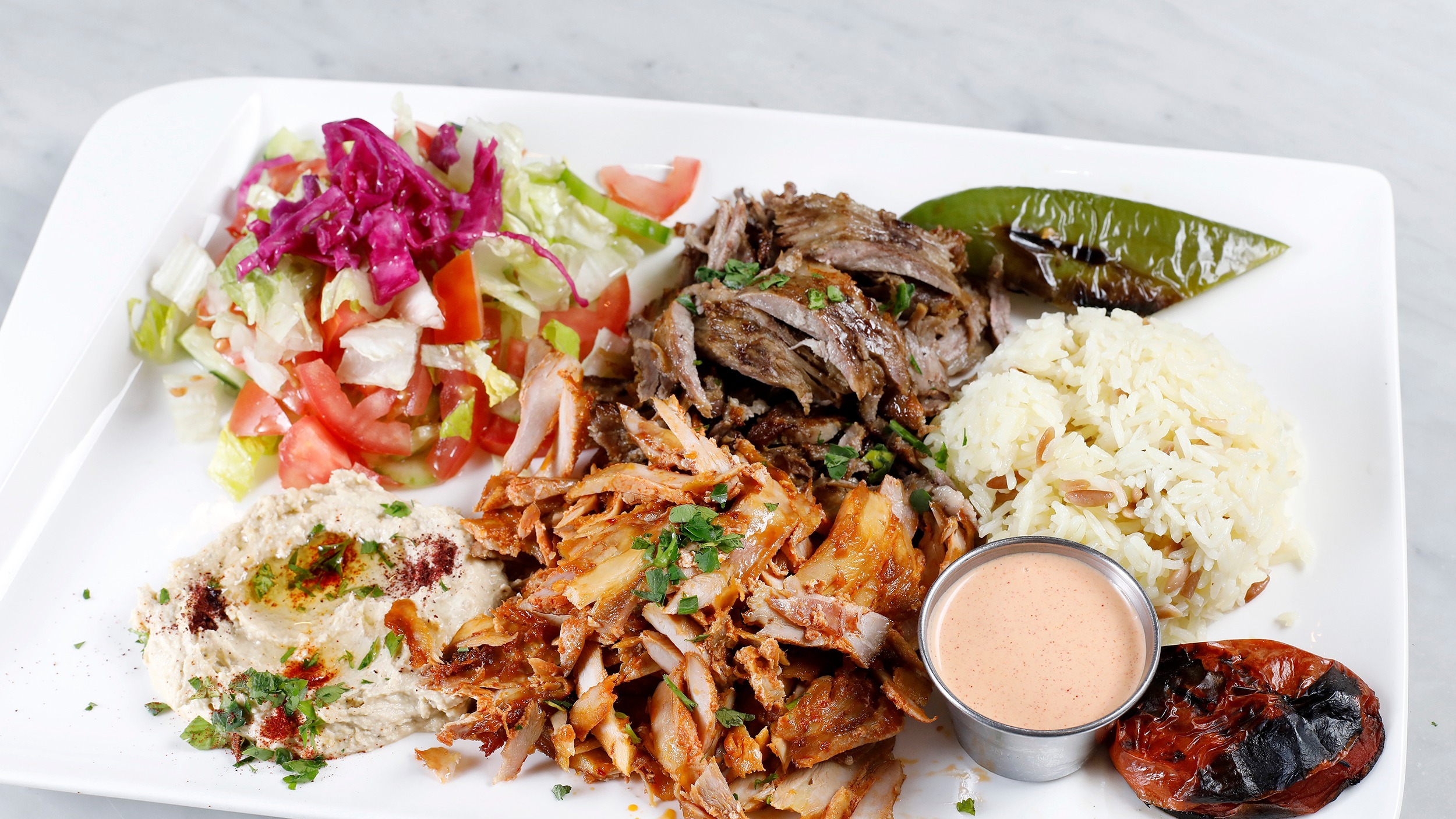 Order Combo Gyros Plate food online from Greek Bistro store, San Francisco on bringmethat.com