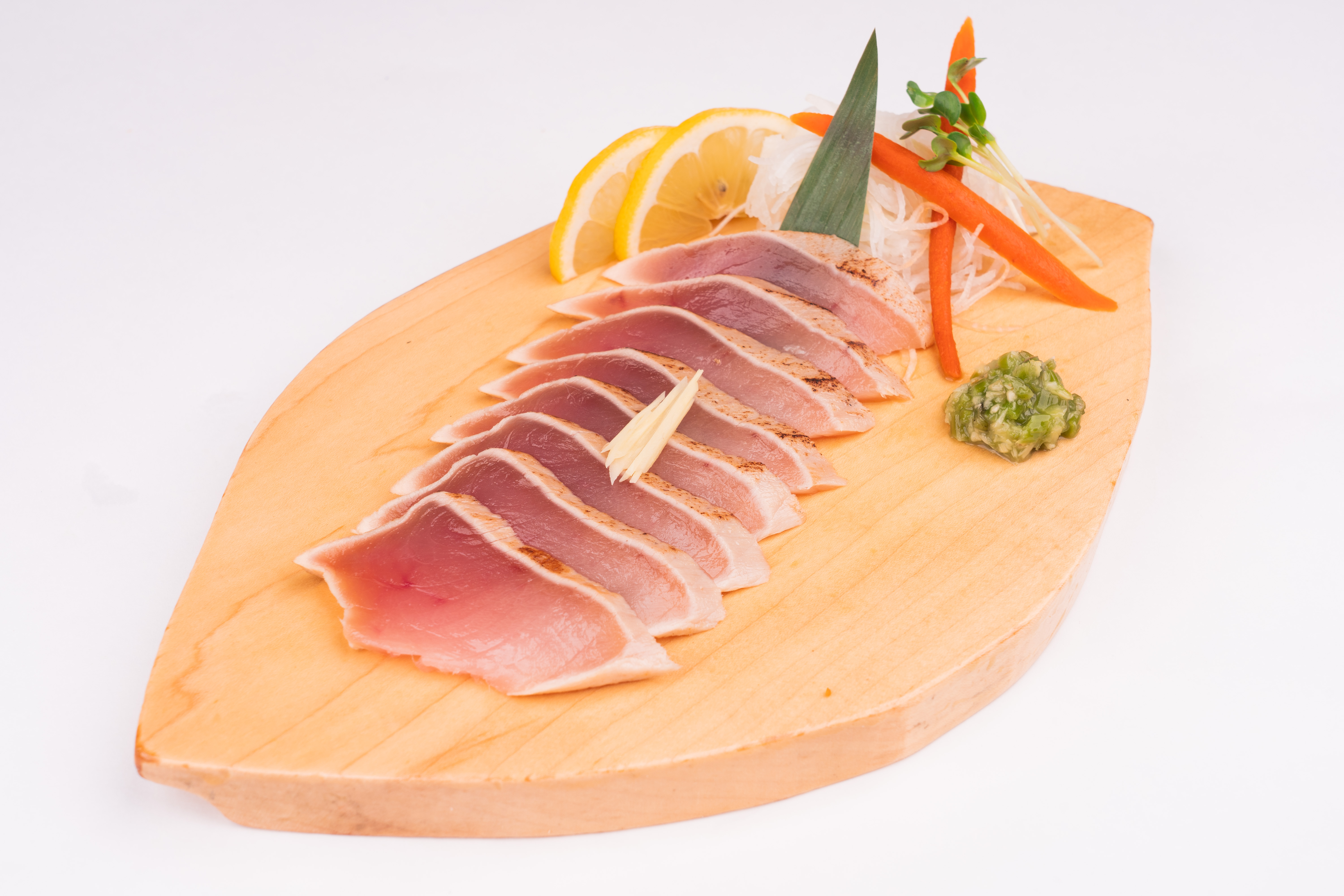 Order Albacore Sashimi food online from Kaiba Japanese Restaurant store, Anaheim on bringmethat.com