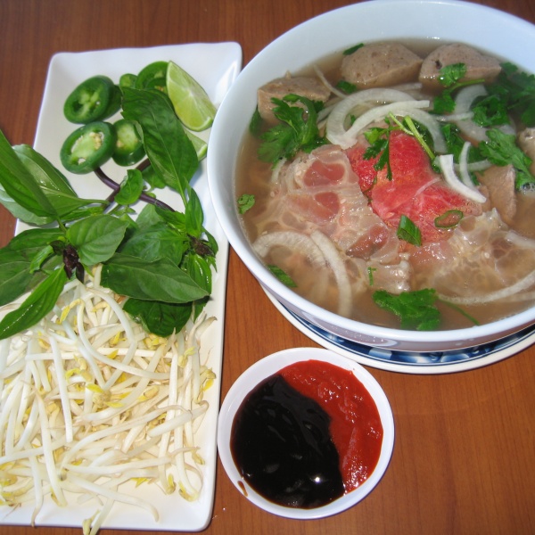Order 1. Rare Steak, Brisket, Tendon, and Meatball Noodle Soup food online from Pho Kobe store, Torrance on bringmethat.com