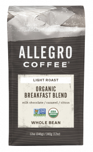 Order Organic Breakfast Blend (12 oz.) food online from Allegro Coffee Company store, Oklahoma City on bringmethat.com