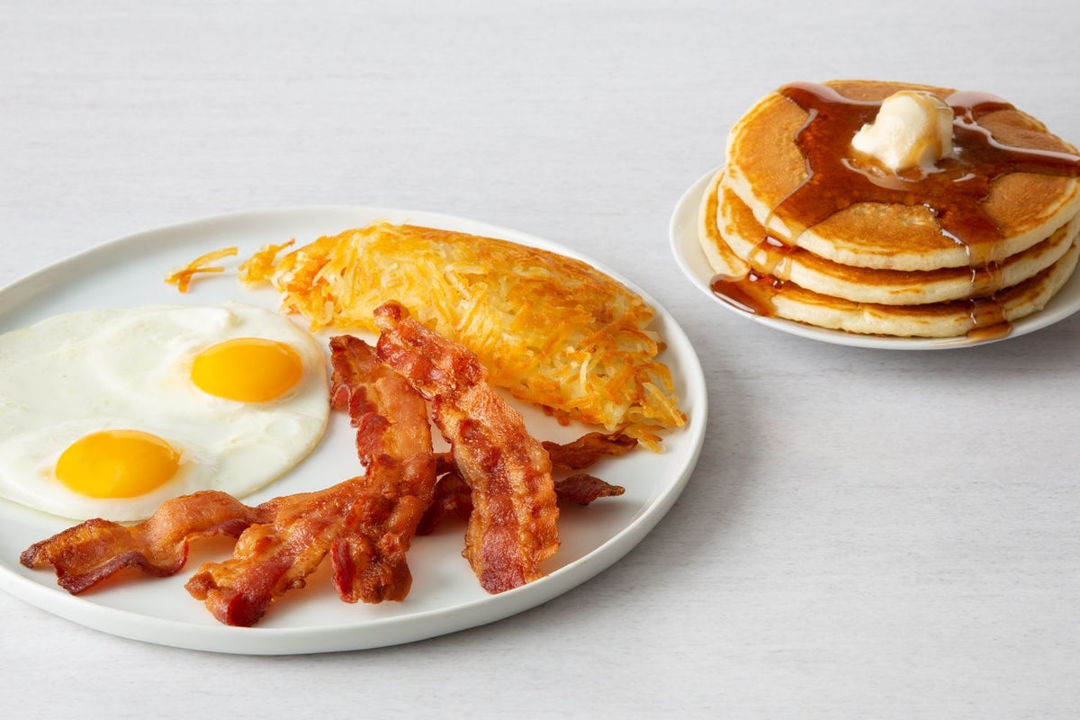 Order Four Strips of Bacon & Eggs* food online from Village Inn store, Mesa on bringmethat.com