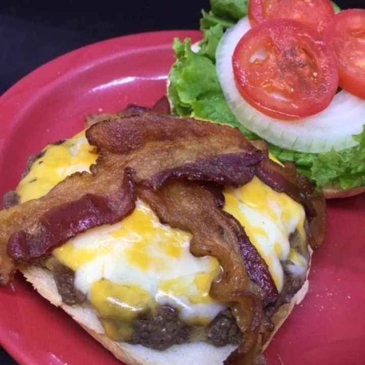 Order Bacon Cheeseburger food online from Poco Mexican/American Restaurant, Bar & Comedy Cabaret store, Doylestown on bringmethat.com