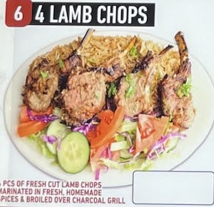Order #6 Lamb Chops food online from Jersey Kabob Platter & Pizza store, Monroe Township on bringmethat.com