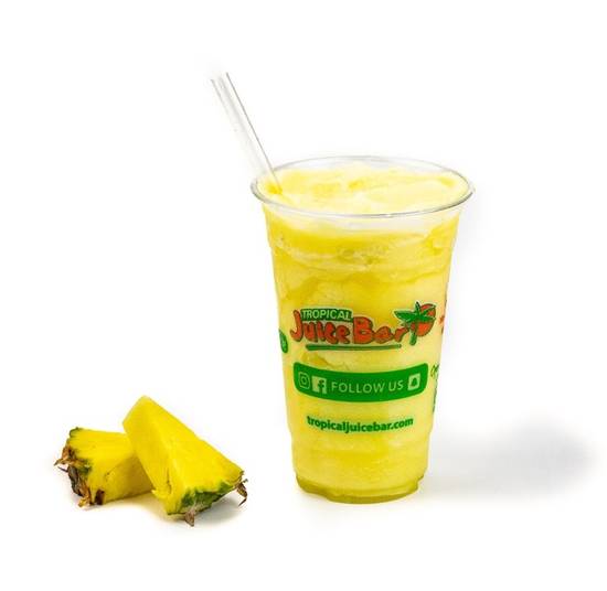 Order Pineapple Smoothie food online from Tropical Juice Bar store, Passaic on bringmethat.com