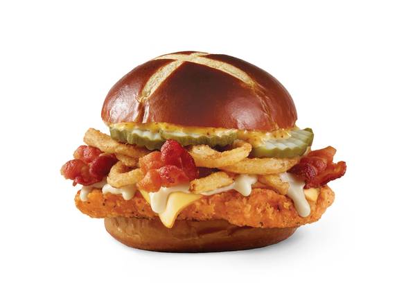 Order Spicy Pretzel Bacon Pub food online from Wendy store, Jacksonville on bringmethat.com