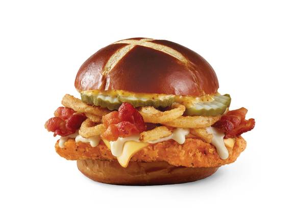 Order Spicy Pretzel Bacon Pub food online from Wendy's store, Cortland on bringmethat.com