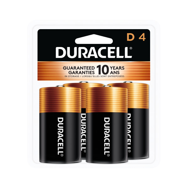Order Duracell Coppertop D Alkaline Batteries - 4 pk food online from Rite Aid store, REEDLEY on bringmethat.com