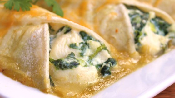 Order A. 3 Spinach Enchilada food online from El Tepame store, Clinton on bringmethat.com