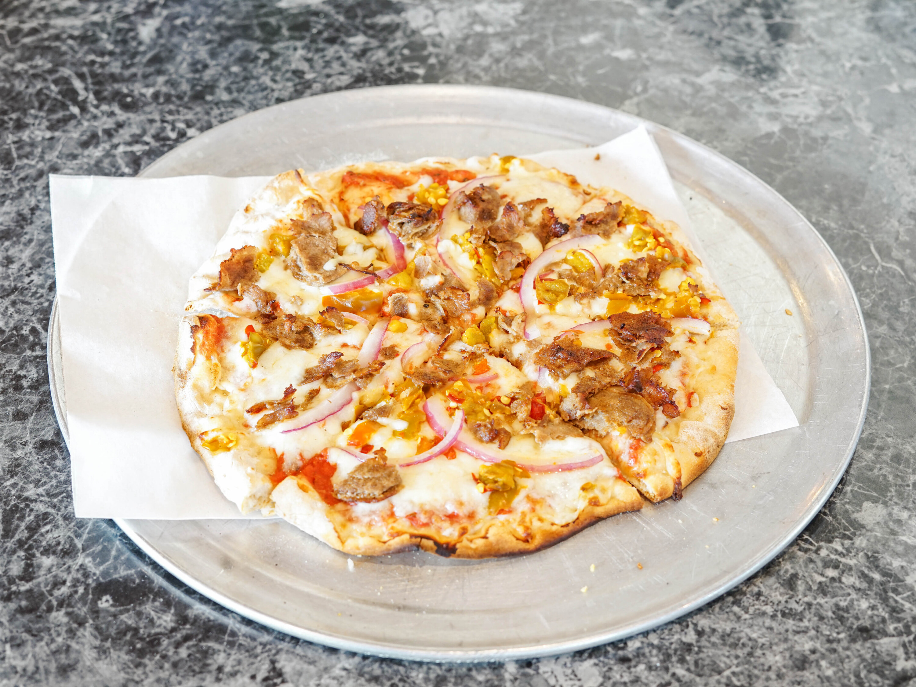 Order Philly Cheesesteak Pizza food online from The Ridley House store, Holmes on bringmethat.com
