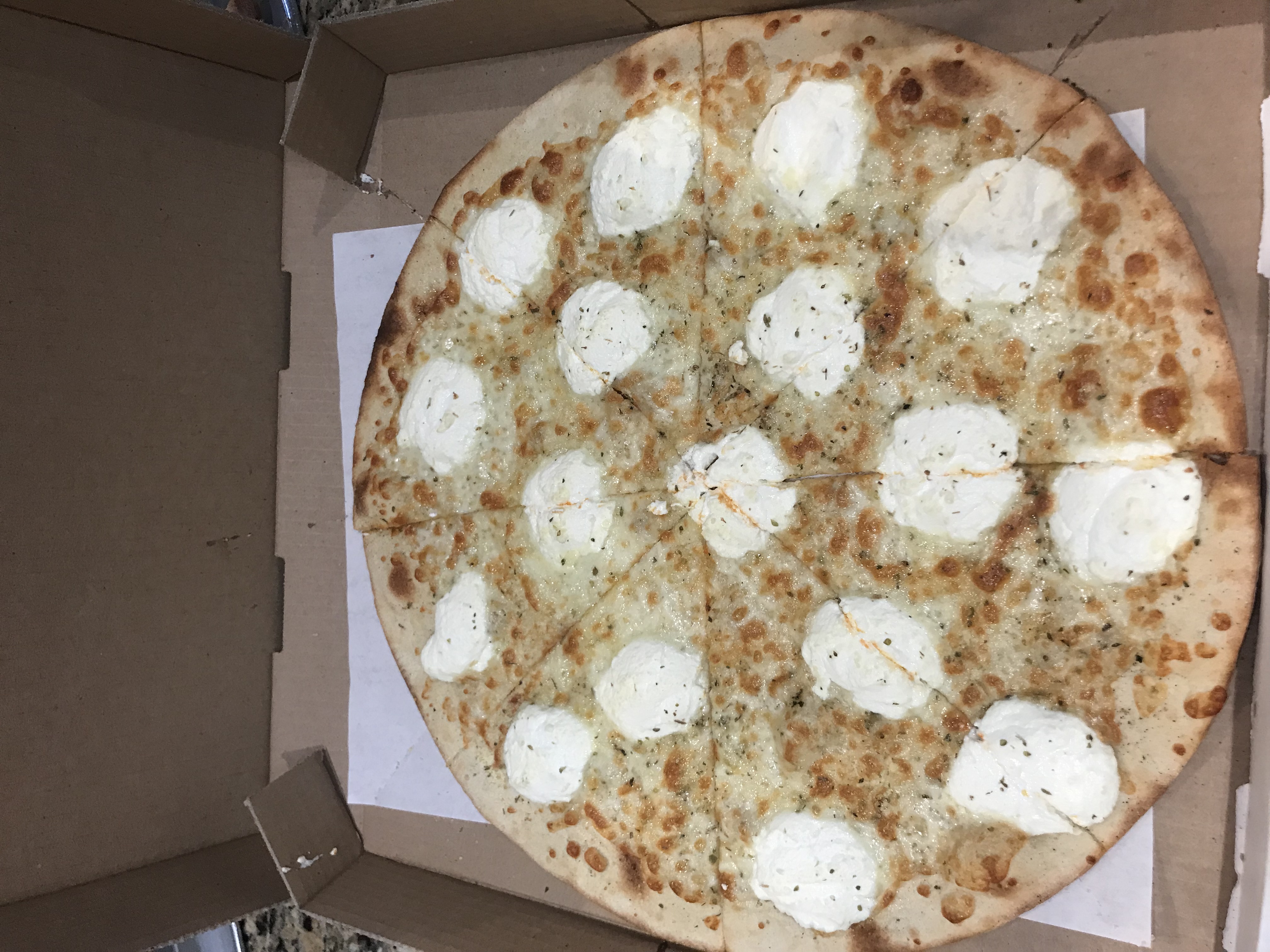 Order White Thin Crust Pie food online from Toskana Pizzeria Restaurant Cafe store, Little Neck on bringmethat.com