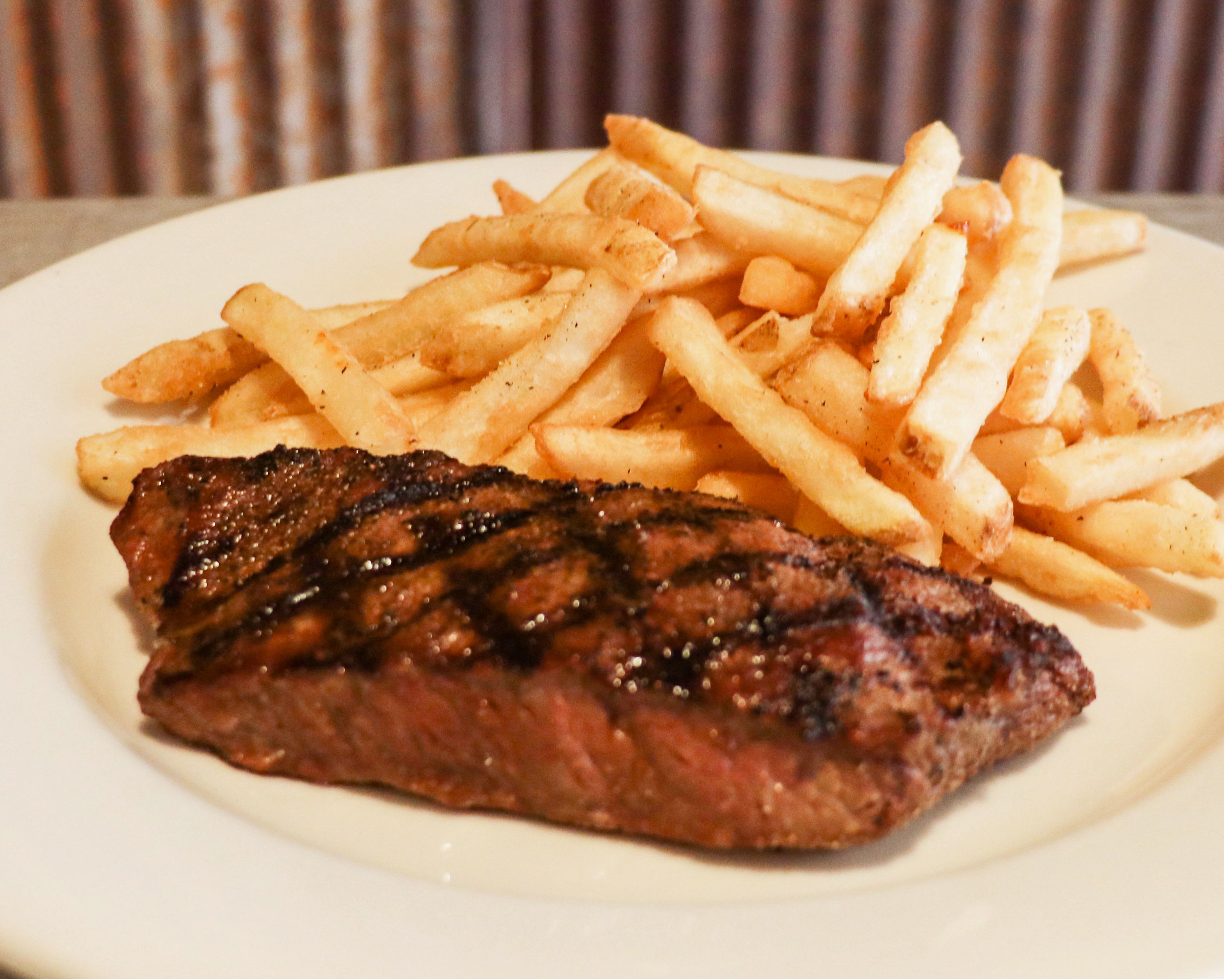 Order 8 oz. Flat Iron Steak food online from Scotty's brewhouse store, Bloomington on bringmethat.com