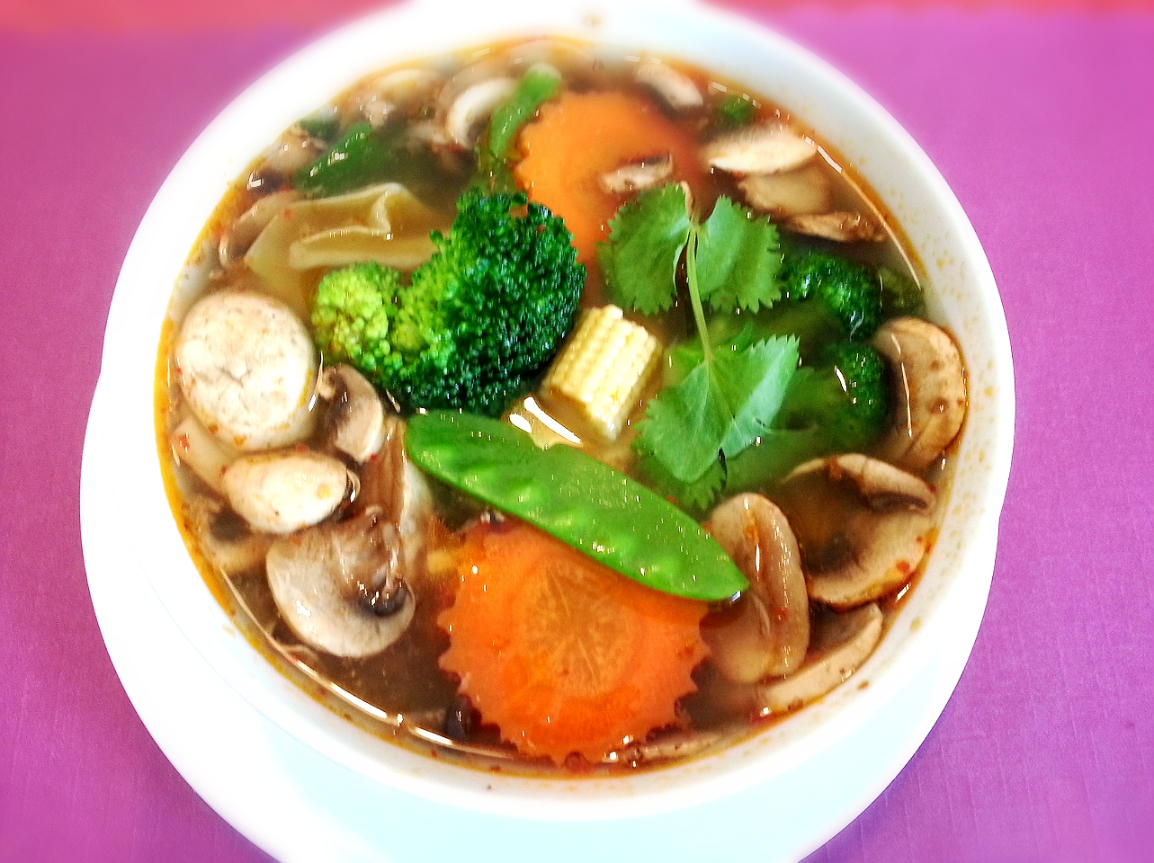 Order Tom Yum Pak Soup food online from Thai Chef Cuisine store, Azusa on bringmethat.com