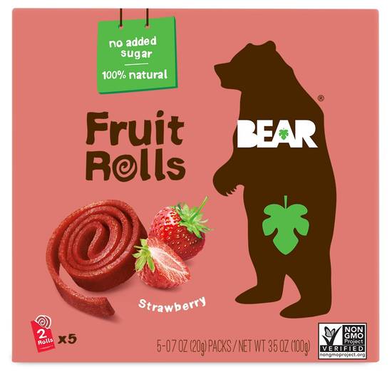 Order BEAR Strawberry Fruit Rolls, 5 CT, 3.5 OZ food online from Cvs store, FARGO on bringmethat.com