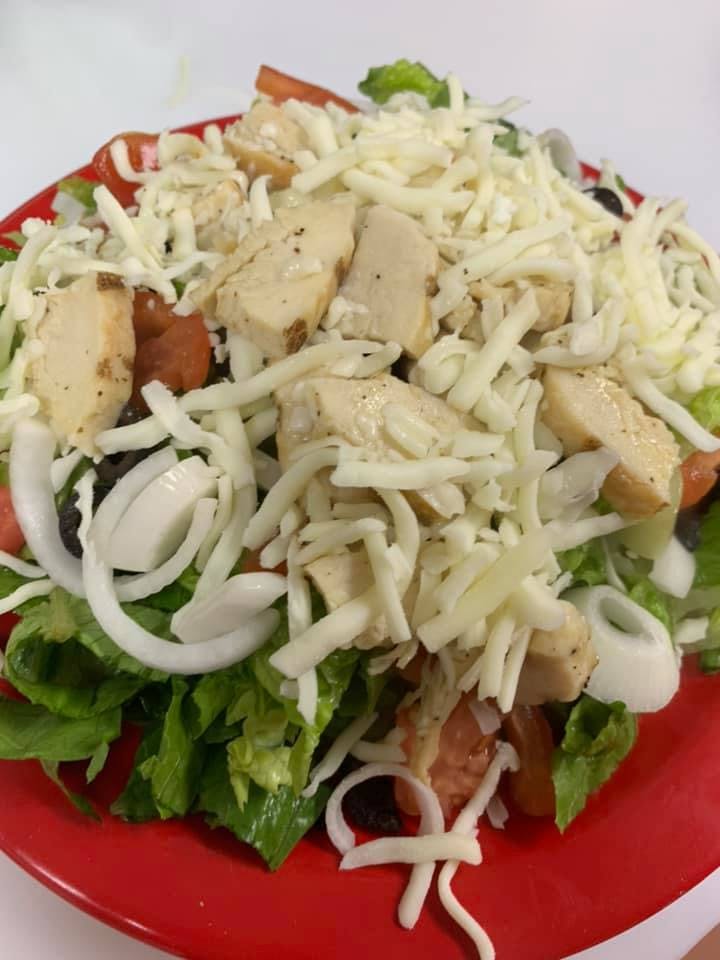 Order Grilled Chicken Salad - Small food online from Mario's Pizza Deland store, Deland on bringmethat.com